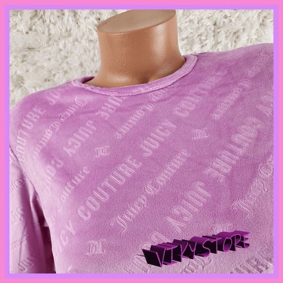 NWT {Juicy Couture} 2 Pieces Lavender Velour Pajama Pants & Pullover Large NWT - Picture 9 of 10